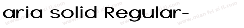 aria solid Regular字体转换